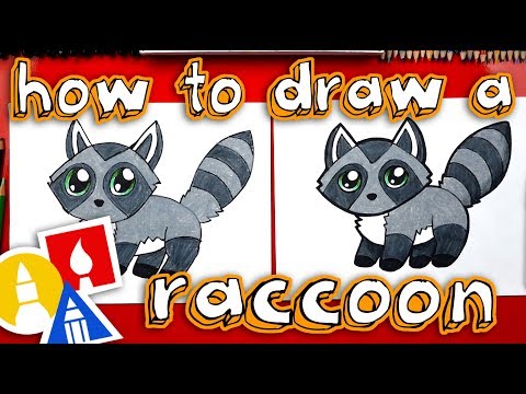 Video: How To Draw A Raccoon