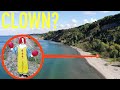 (insane) my drone caught a killer clown attacking a person on the beach! you won't believe this!