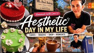 Aesthetic Bakery Day In My Life 🎂☕ | Cake Decorating & Tea Time #vlog #vlogger #viral #cake #trend
