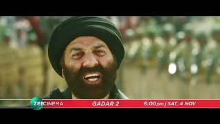 Gadar 2 | TV Par Pehli Baar | 4th Nov, Sat, 8 PM | Promo | Zee Cinema