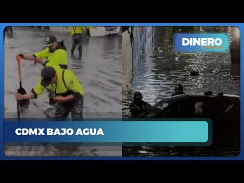 Inundaciones paralizan transporte en CDMX| Dinero en Imagen