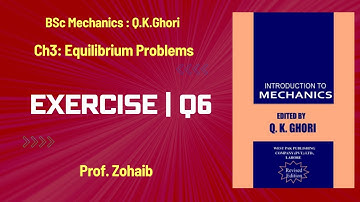 Q No. 6 | Chapter 3 Equilibrium Problems | BSc Mechanics by Q. K. Ghori