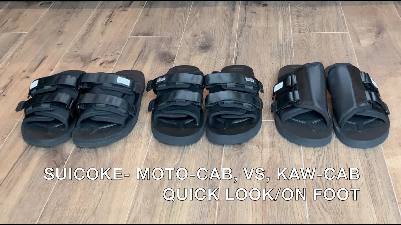 Suicoke Moto-Cab-Eco 'Black' Black Leather Moto-VS Slides From