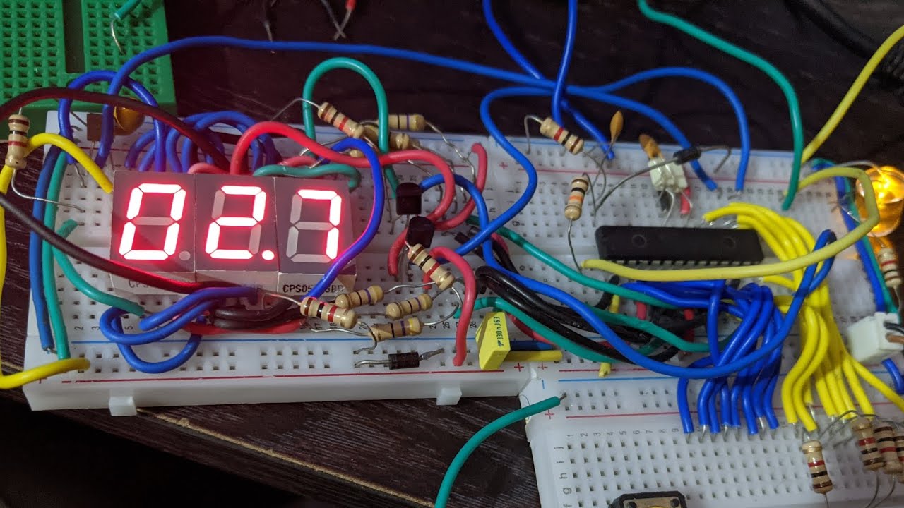 DC Voltmeter with 7seg. using AVR - YouTube