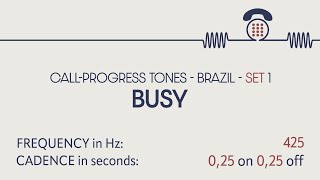 Busy tone (Brazil). Call-progress tones. Phone sounds. Sound effects. SFX