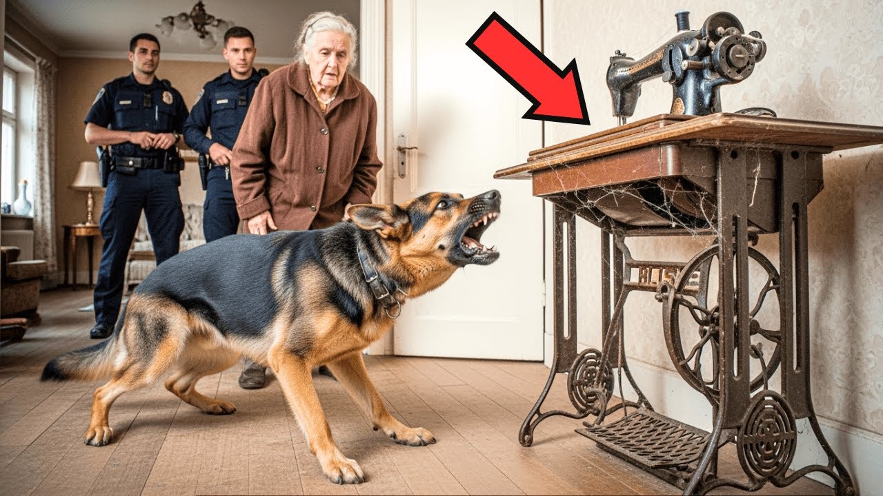 K9 Dog Barks Continuously At The Old Sewing Machine—Police Arrive And Uncover A Terrifying Secret