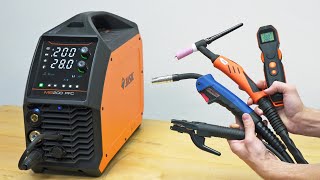 4 in 1 Multi Welder (MIG, TIG, MMA, Remote control)  Jasic EVO MIG 200 PFC  |  Unboxing and Test