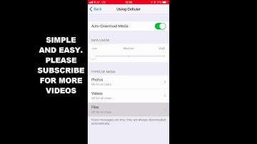 HOW TO CONTROL DATA USAGE (CELLULAR) IN TELEGRAM APP (IOS)