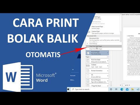 CARA PRINT BOLAK BALIK DI WORD Secara Otomatis Sekali Klik