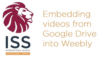 Embedding Videos from Google Drive into Weebly