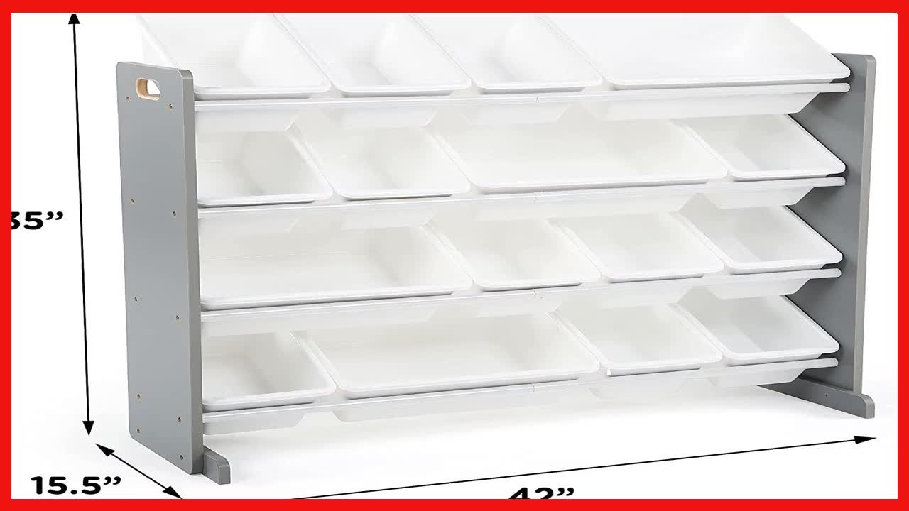 Humble Crew Supersized Wood Toy Storage Organizer, Extra Large, Grey