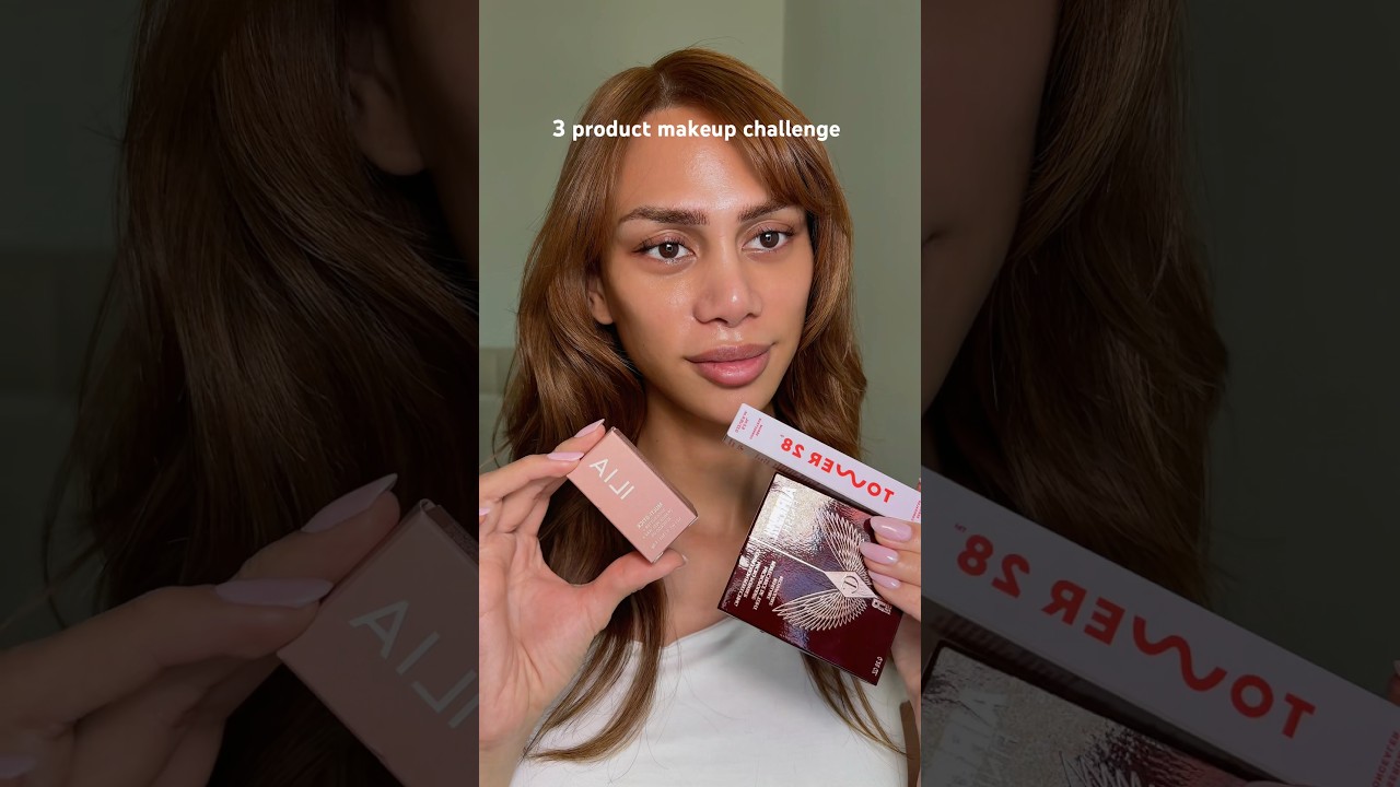 3 product makeup challenge everything from ​⁠​⁠