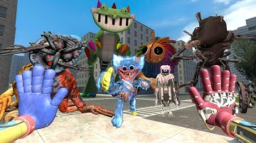 All Chapter 4 Poppy Playtime Monsters Attacked Me in The City | Garry