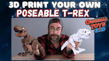 Building a HUGE 3D Printed Articulated T-REX Dinosaur - from Original Toys 3D, on CULTS3D/Patreon