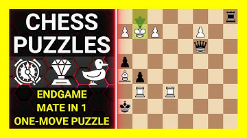 Chess Puzzles to Practice. Themes: Endgame, Mate in 1, One-move puzzle. Learn Chess
