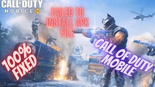 How to fix the problem of  failed to install apk file of call of duty mobile in gameloop emulator