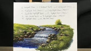 Demo - Learn how to paint a stream in this, step by step