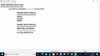 #63 #ORACLE - PLSQL DEVELOPER FULL COURSE - DEFINED DATA TYPES (PART 1) - 63