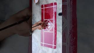 Aipan art for deli border latest design  | Uttarakhand folk art #aipandesign #ytshorts