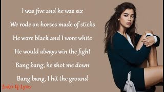 Video thumbnail of "Dua Lipa - BANG BANG (Lyrics)"