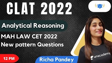 MAH LAW CET 2022 | Analytical Reasoning | New pattern Questions | CLAT 2022 l Richa Pandey