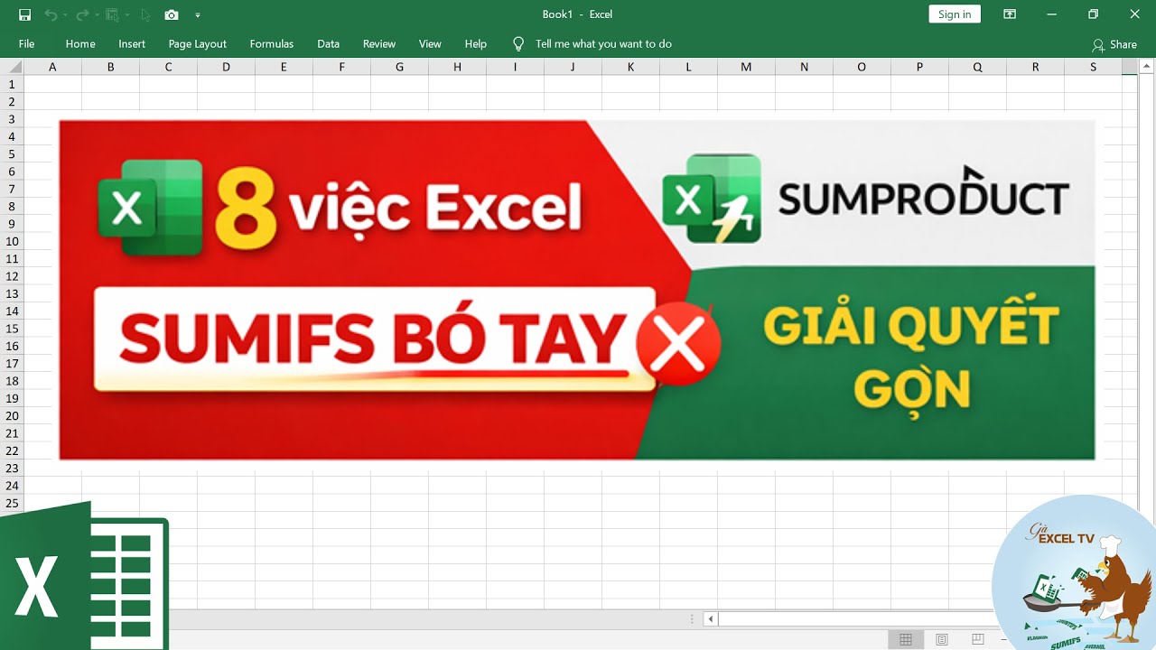 TOP 8 việc Excel hàng ngày SUMIFS chịu thua, SUMPRODUCT lo hết