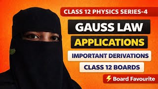 Class 12 Physics | Gauss Law Applications | Full Derivation
