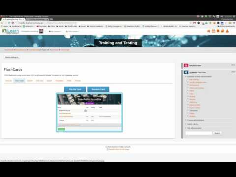 Moodle Flashcards using Database Preset