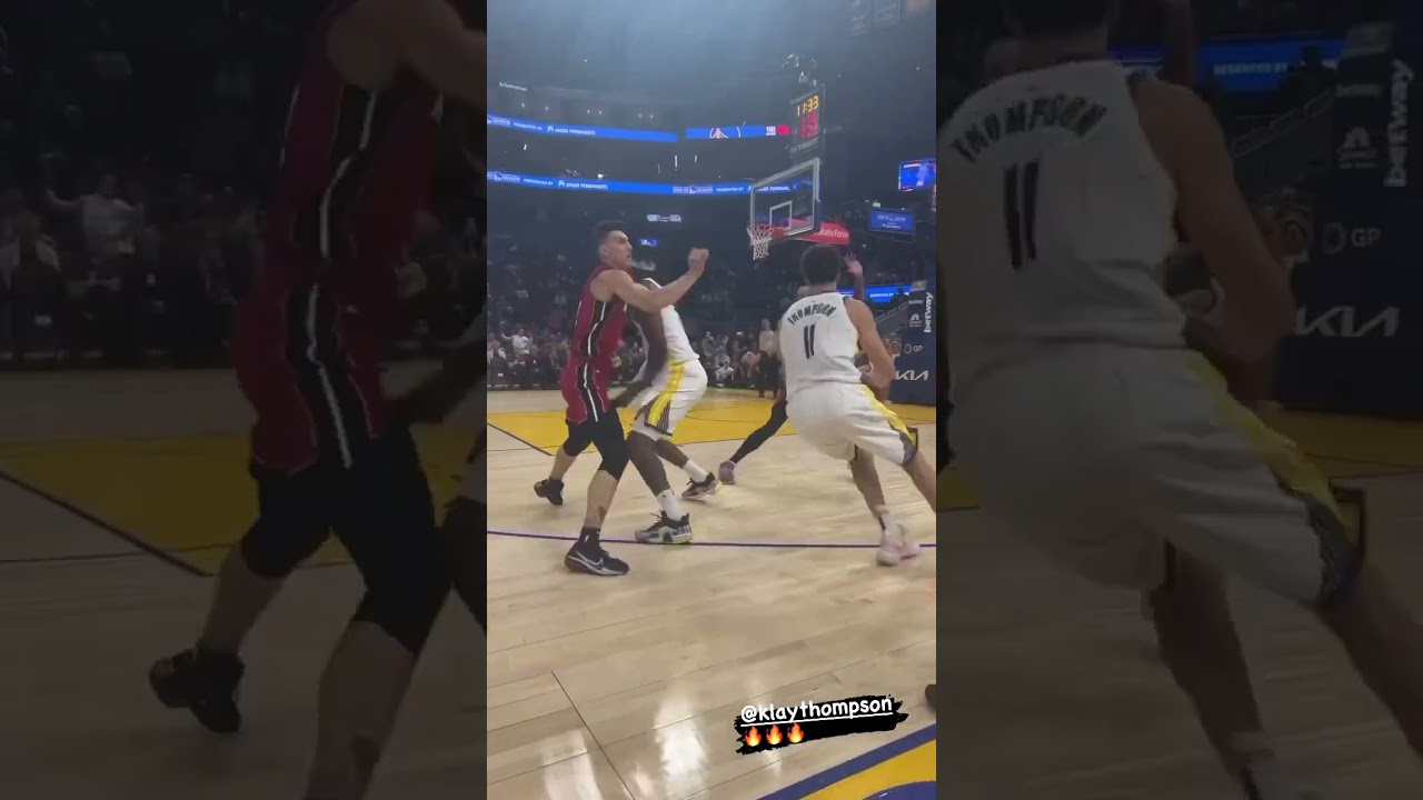 Courtside angle of Klay Thompson 🔥 