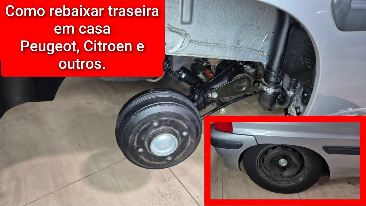 Rebaixando o carro em casa - Peugeot, Citroen e outros