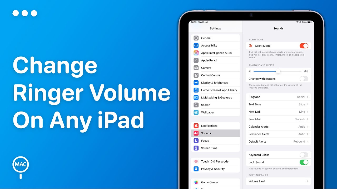 How To: Change Ringer Volume on iPad - (Easy Guide) - YouTube