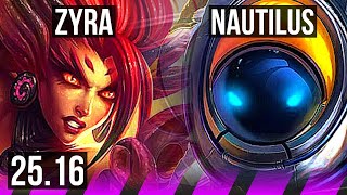 ZYRA & Yunara vs NAUTILUS & Senna (SUP) | 4/2/8 | KR Master | 25.16