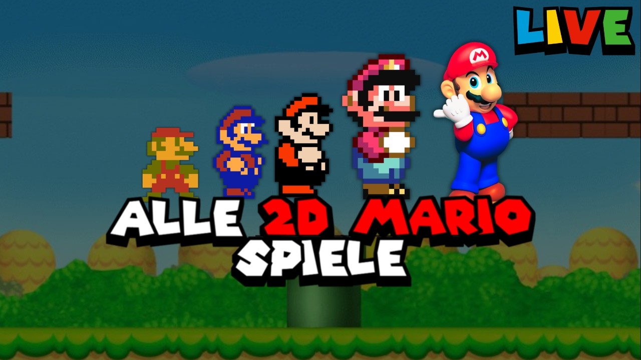Ich spiele ALLE 2D Mario´s durch! JETZT: SUPER MARIO BROS🍄 🔴LIVE
