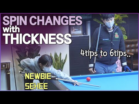 [ENG] <strong>Spin</strong> changes <strong>with</strong> thickness (Yong&amp;#39;s 3 cushion Billiards lesson,carom) EP.2 English subtitles