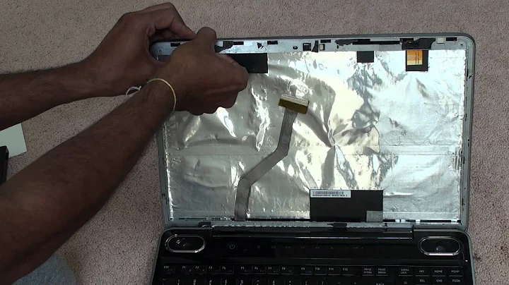 part1 - toshiba A505 S6960 - 16inch - CCFL LED screen assembly - how to install