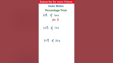 Percentage Trick | Vedic Maths Tricks for Fast calculations | Vedic maths | #25