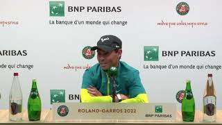 Rafael Nadal Press conference / QF RG'22