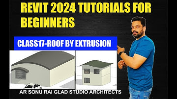 Revit Architecture 2024 tutorials for beginners II Roof by extrusion (Class-17)