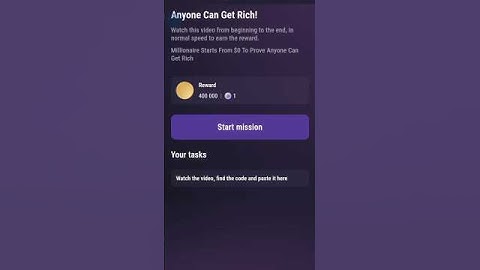 Millionaires start from $0 to prove any one can get rich | Tapswap video secret code 4-5 September