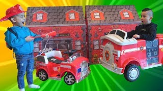 Fire Trucks Ride On Pretend Play Rescue Mission Fun CKN Toys Resimi