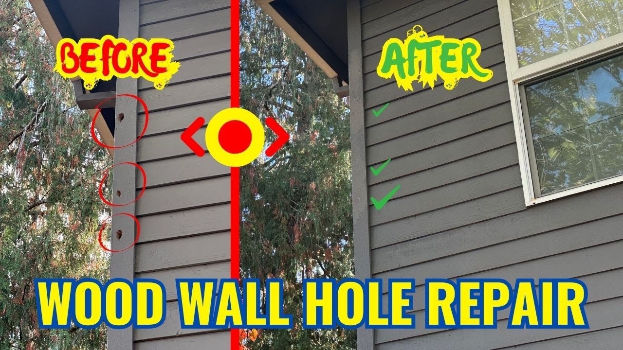 How to Use Wood Filler for Easy Repairs On The Exterior ... - YouTube
