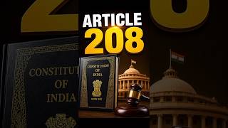Article 208 Explained 😳 | Who Controls Assembly Rules?