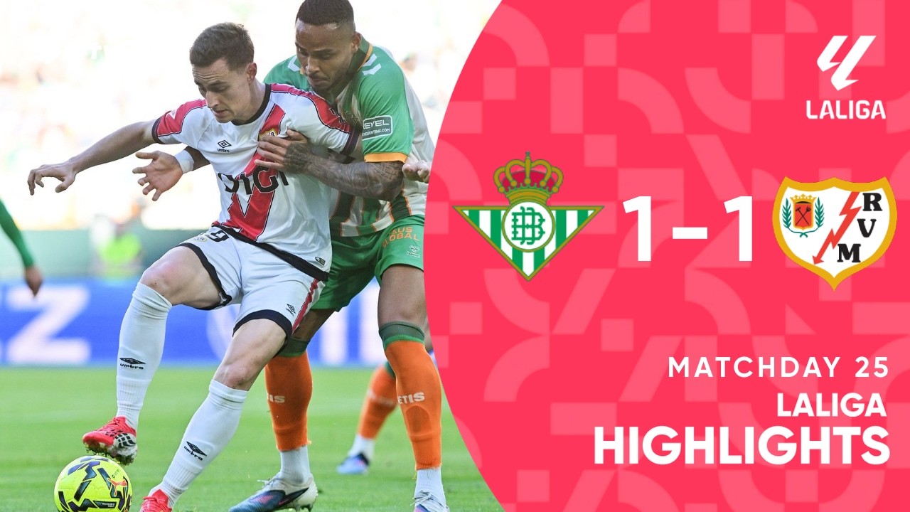 Betis vs Rayo Vallecano (1-1) | 25/26 | La Liga - Game highlights | SportyTV