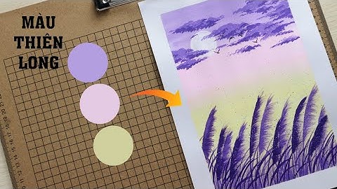 ART#53|Pha màu pastel từ màu Thiên Long & vẽ tranh hoàng hôn| Watercolor Tutorial for beginners