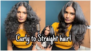 Curly to Straight hair using 1850/- Agaro Blowdry Brush | Agaro Blowdry brush review | nayalooks