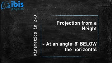 Projection from a Height at an Angle  BELOW the Horizontal