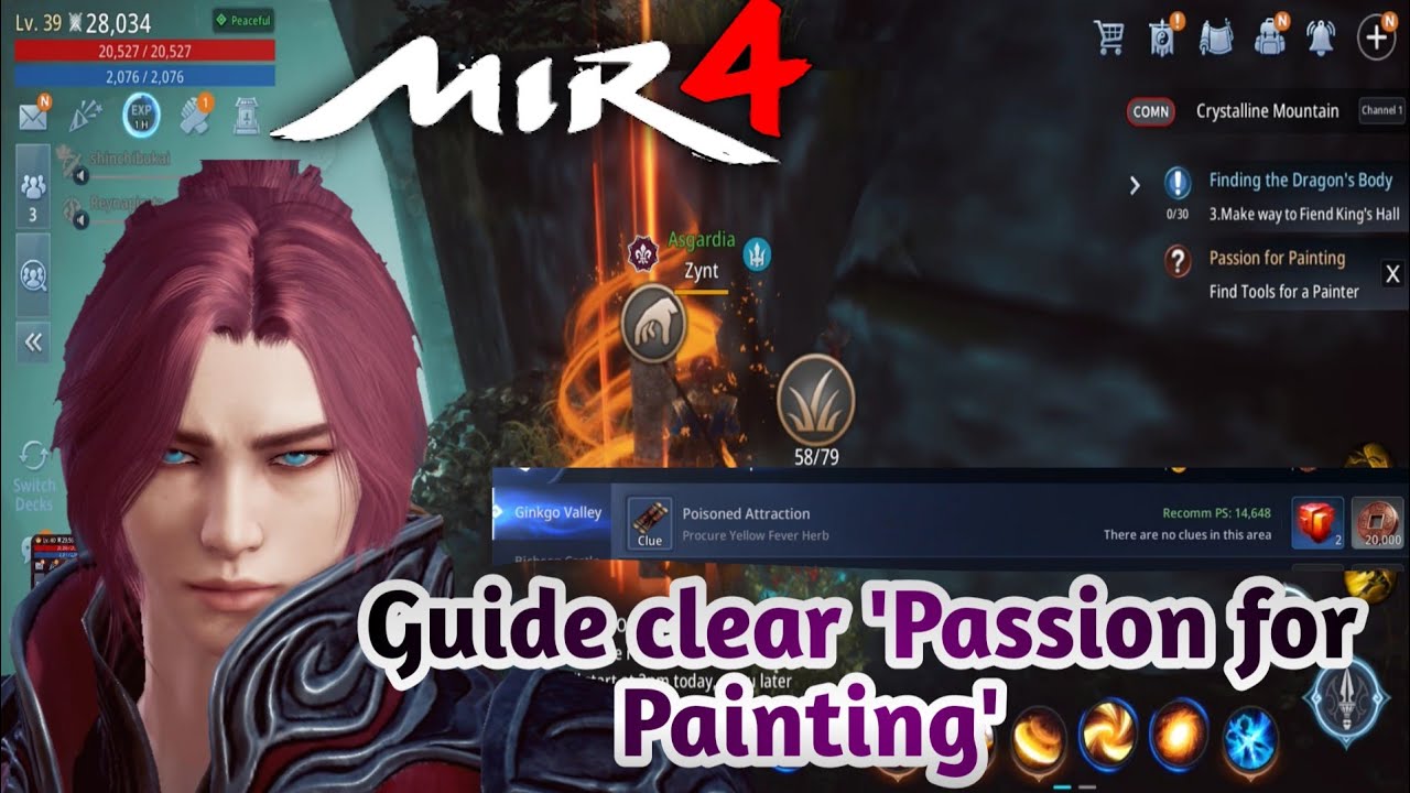 MIR4 guide _ clear request:how to clear Passion for Painting tutorial 