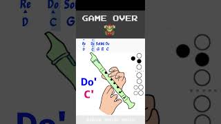 Mario Game Over – Recorder Tutorial (with CDE Notes) #shorts #mario #recorder