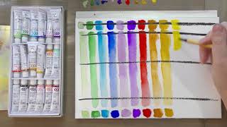 Kusakabe Watercolors 18 Color Set Unbox and Swatch