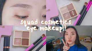 👀trying out squad cosmetics squadlet palette!👀